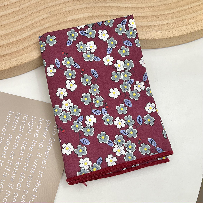 Verano y otoño japonés, flores de algodón, bufandas cuadradas, bufandas retrógradas para mujeres, bufandas de seda delgadas y frescas