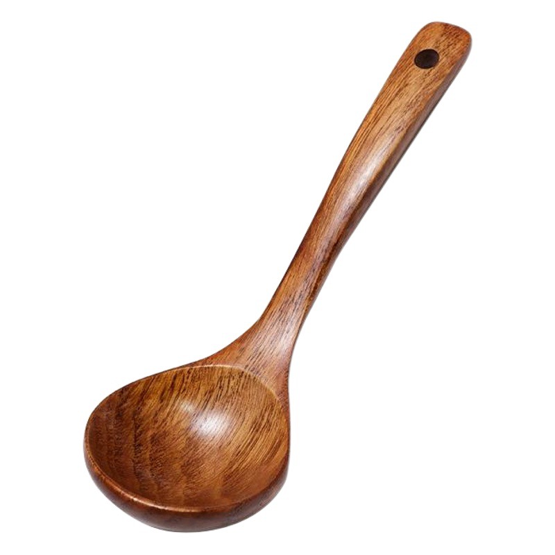 Cuchara de sopa de laca vieja de estilo japonés Nanmu Cuchara de papilla de sopa doméstica Cuchara de ramen de cocina Cuchara de olla caliente de madera Grabado al por mayor de fábrica