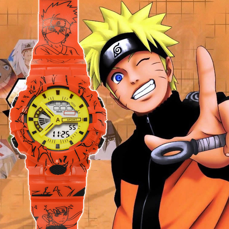 Naruto Uzumaki elektron saat - işıqlı, uniseks