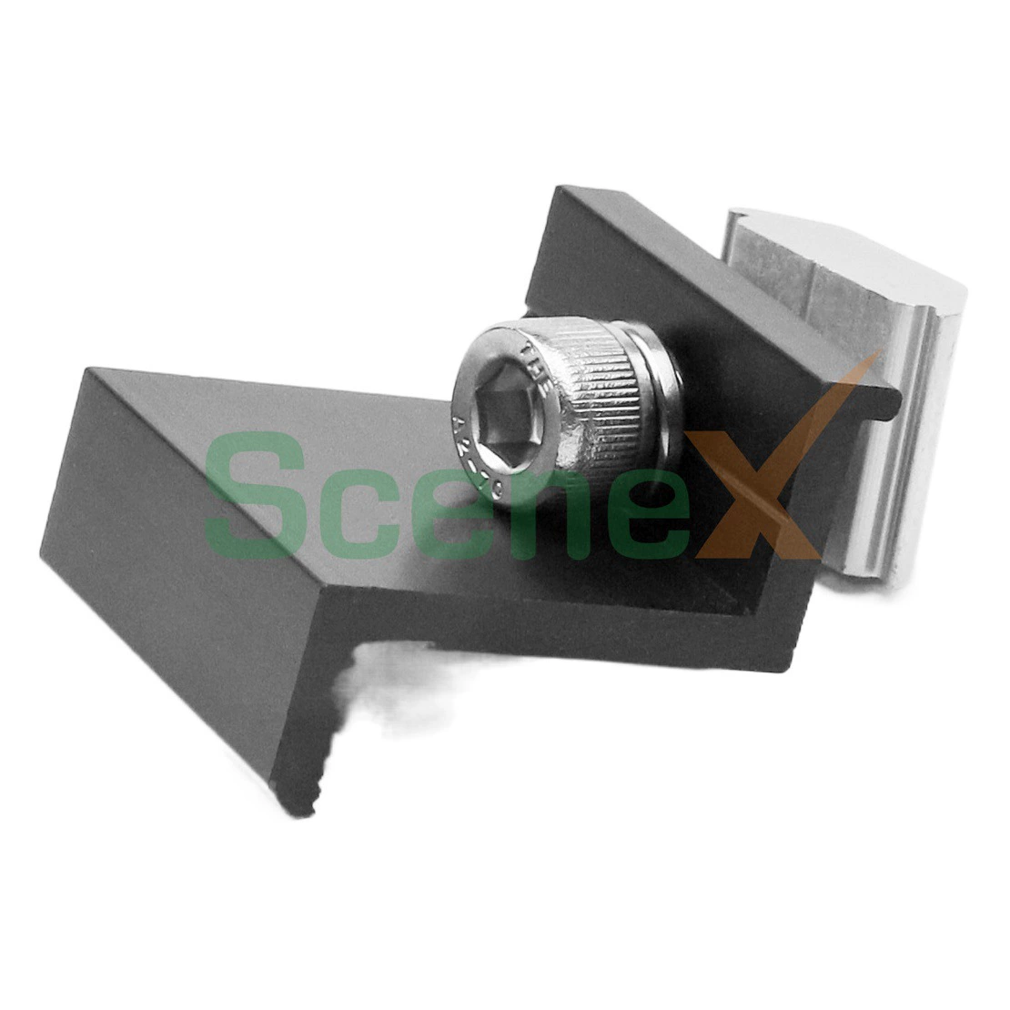 Черный Солнечный фотоэлектрический кронштейн боковой прижимной блок в сборе Средний зажимной конец зажим Средний прижимной блок Боковой прижимной блок из алюминиевого сплава трансграничный