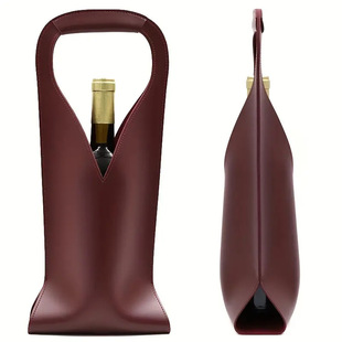 Spot Mid-Autumn Festival Satchel Red Wine Wine Gift Bag Leather Champagne Wine Hand Bag Wine Beverage Packaging Bag