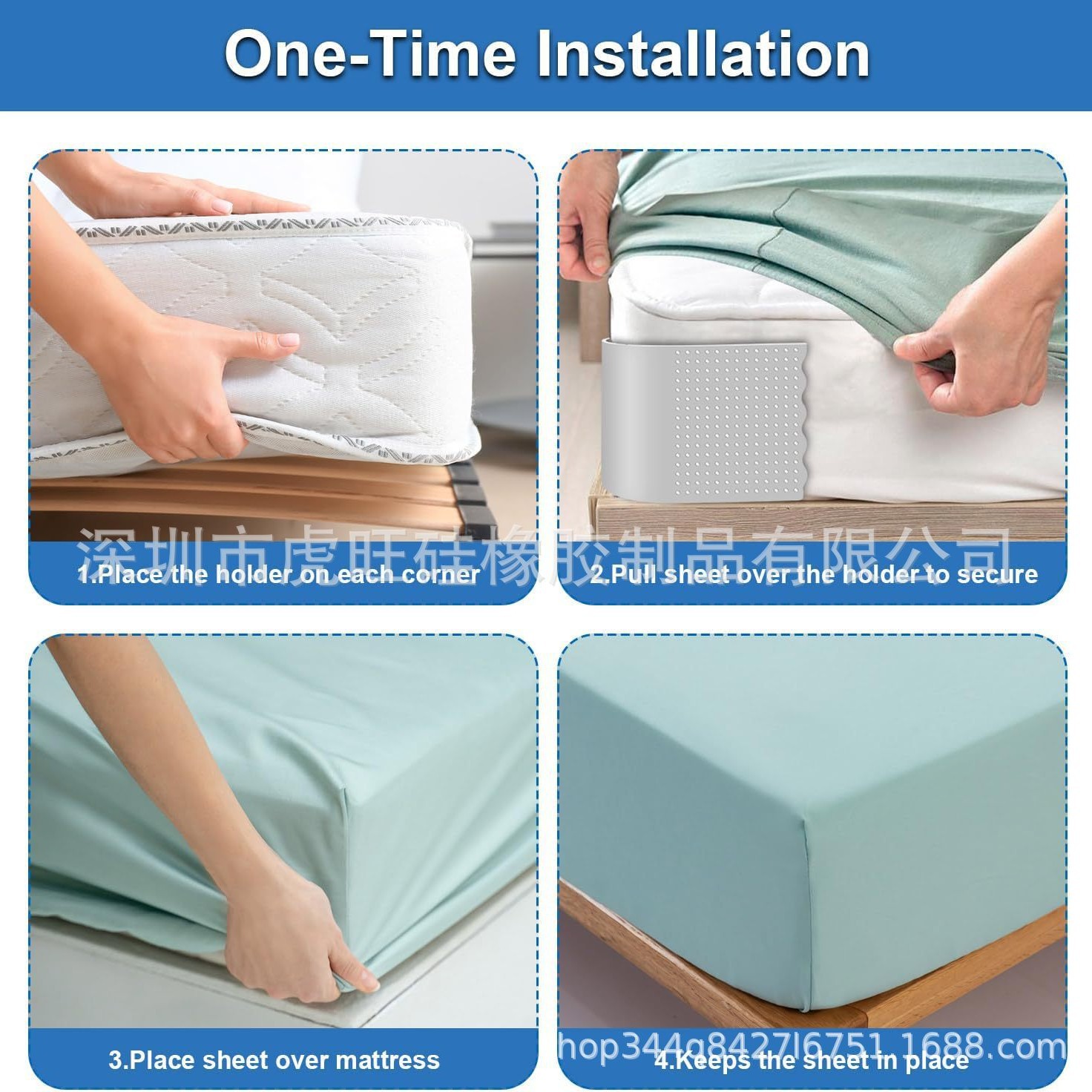 Silicone non-slip sheet, invisible bracket, upgraded version, clips included
