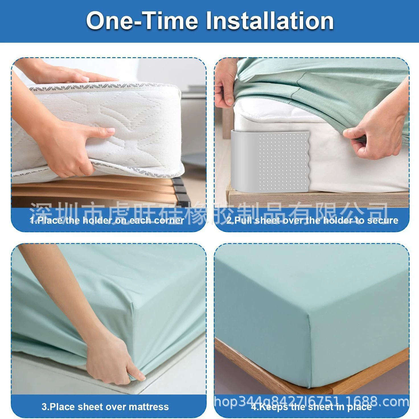 Silicone non-slip sheet, invisible bracket, upgraded version, clips included