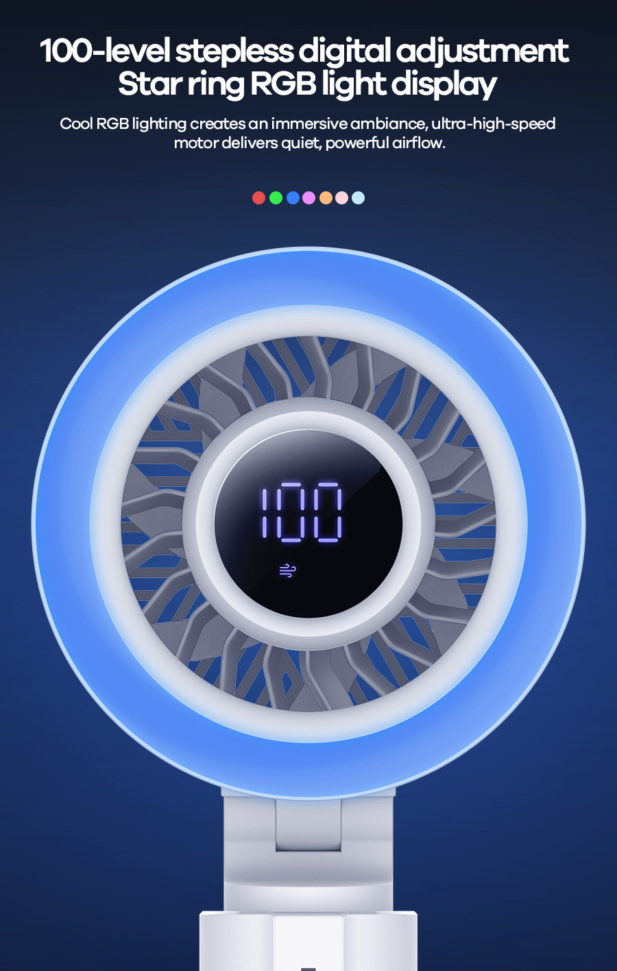 Remax Silent Desktop Fan With Usb Oscillating And Ambient Light_voghion.com
