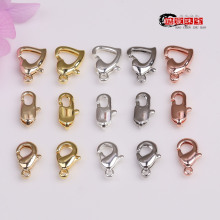 14k包金保色龙虾 弹簧收尾扣 爱心鱼尾扣diy饰品配件项链手链连接