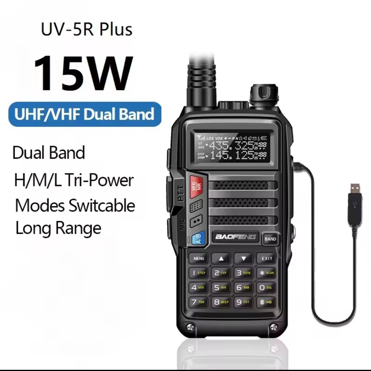 Baofeng baofeng UV-S9Plus walkie-talkie UV de doble segmento de alta potencia civil walkie-talkie fábrica en stock al por mayor