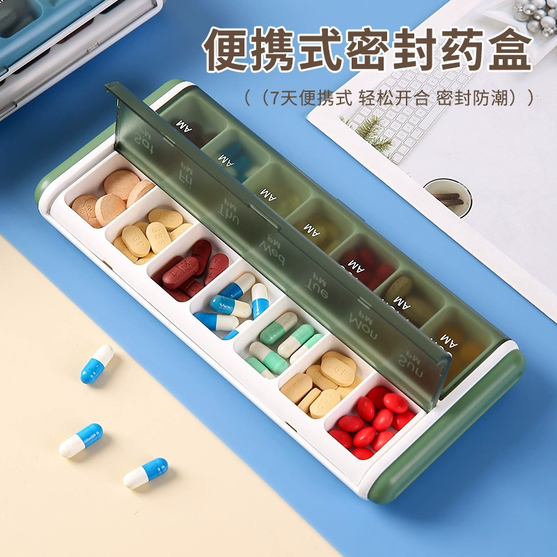 (Cross-border trading), handheld storage box, plastic container, new collection, 14 cells