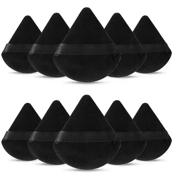 Fan-shaped sponge super soft and delicate short fluff crystal pure cotton cloth dry makeup does not need to be cleaned air cushion powder puff