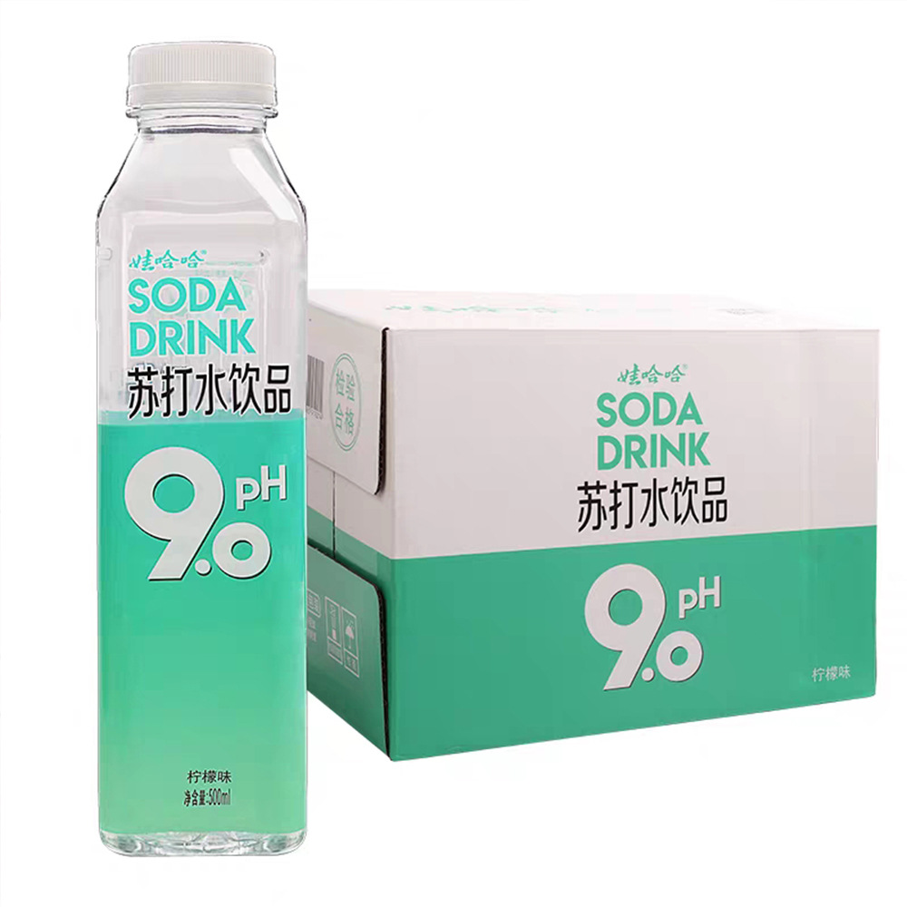 【娃哈哈官方】娃哈哈ph9.0苏打水500ml*15瓶柠檬味/玫瑰味