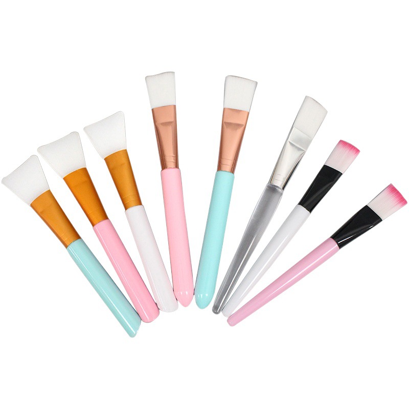 Beauty Silicone Mask Brush, Makeup Soft-Bristled Spatula, DIY Spa Beauty Tool, Fan-Shaped Fruit Acid Brush That Does Not Shed Bristles