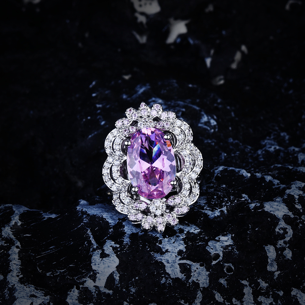 Fashion Oval Copper Plating Inlay Artificial Gemstones Womenu0027S Rings Earrings Necklace