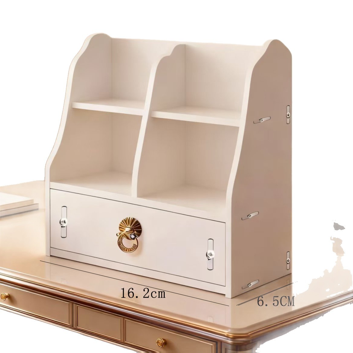 Nueva caja de almacenamiento de escritorio, estante de almacenamiento doméstico multifuncional de plástico, caja de almacenamiento de cosméticos de la serie de mango de diamante image 6