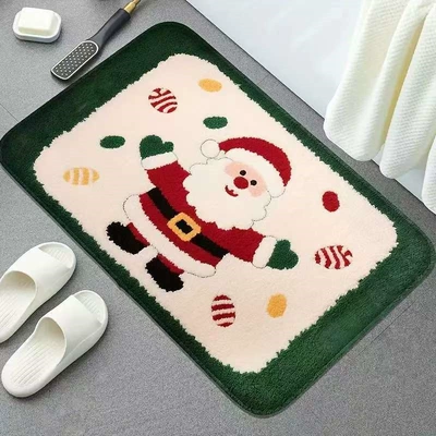Avtomobil döşəmə paspasları: absorbent and heat-insulating mats for bathrooms - yy0721-christmas-3-4060cmskin-friendly-imitation-cashmere