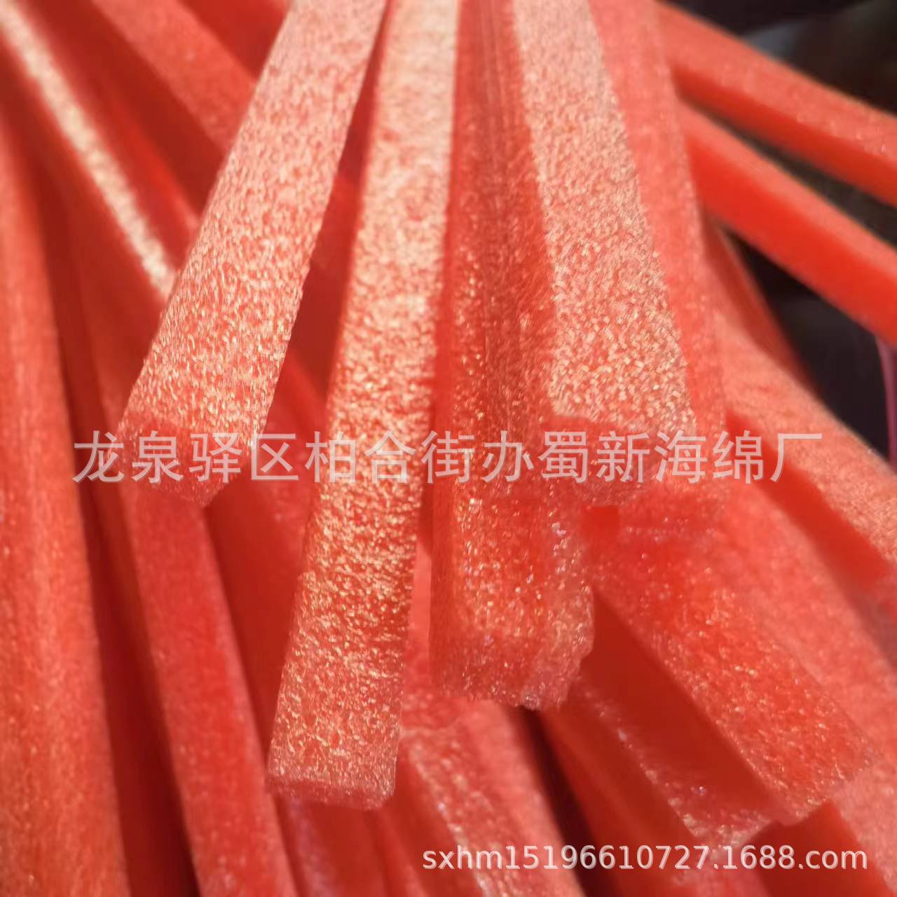 厂家供应红色静电条子泡沫/单面带胶红色静电珍珠棉条子/密封条