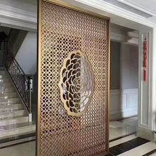 厂家供应不锈钢屏风艺术玻璃客厅包间隔断背景装饰钢化玻璃轻奢