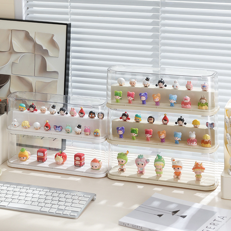 ブラインドボックス収納展示棚バブルマットアクリルボックス透明防塵手作りレゴ積み木置物展示棚|undefined