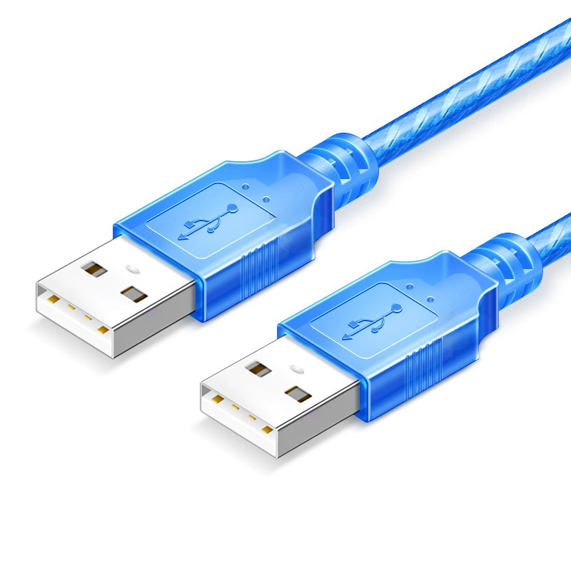 Две мужские головы USB-кабель для публичной пары A/A, соединение по первому контакту, медный провод, прозрачная мышь, контактное расширение