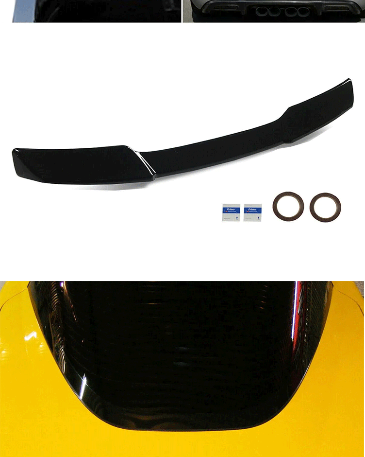 Suitable for 2005-2013 Corvette C6 rear spoiler non-perforated decorative fixed wing