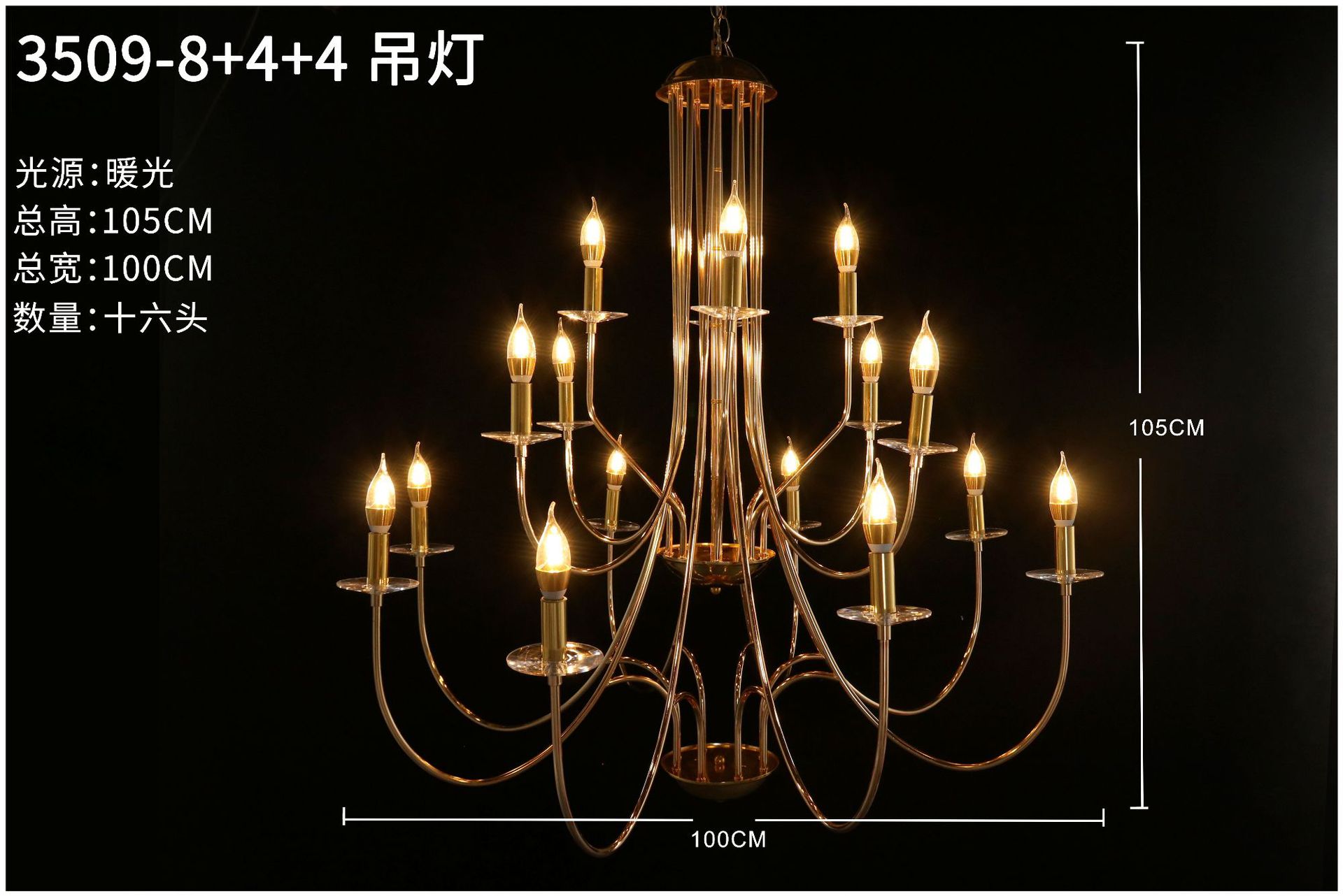 Salón de bodas europeo decoración de vela de hierro forjado lujoso lámpara de lujo hotel centro comercial restaurante decoración de props