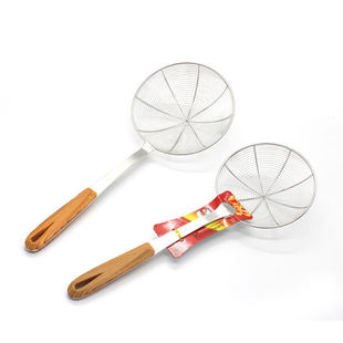 Stainless steel colander, household large colander for noodles and dumplings, small colander, double rib wood grain line colander