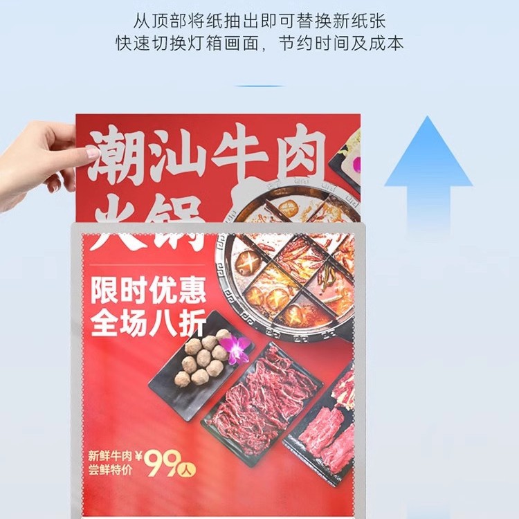 Led Advertising Slim Wall-mounted Aluminum Glass  Light Box