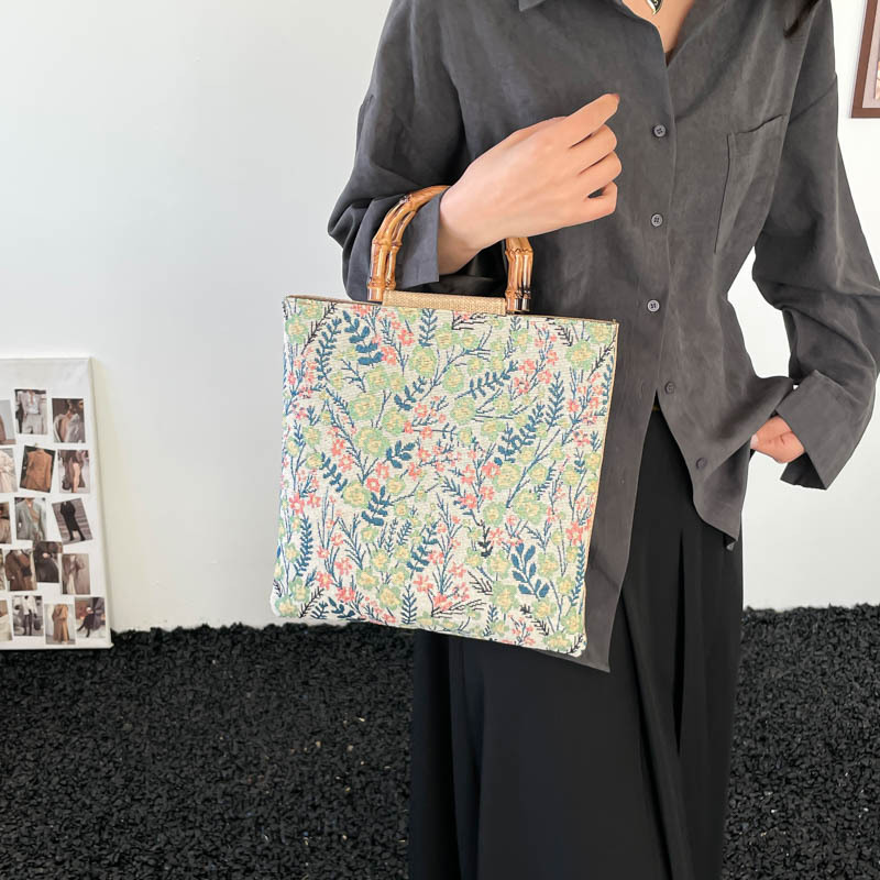 2026 nueva bolsa de mano de gran capacidad de mujer de algodón coreano de moda universal bolsa de viaje bolsa de trabajo