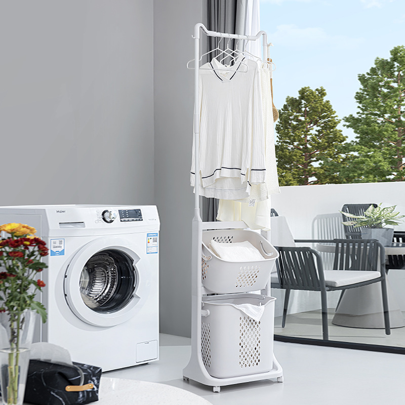 Closet Clothes Rack, Freestanding Adjustable Clothes Rack, Laundry Rack, Dirty Clothes Basket, Organization Storage Rack, Display Stand
