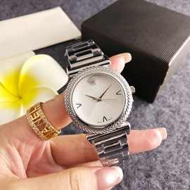 时尚爆款热卖镶钻潮流银色编织纹钢带设计时尚优雅款腕表外贸批发