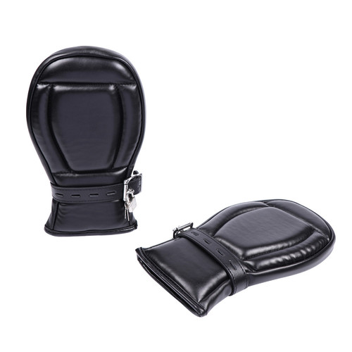 Sexy SM sponge boxing handcuffs red and black dog palm sleeves couples PU sexual appliances flirting toys adult products