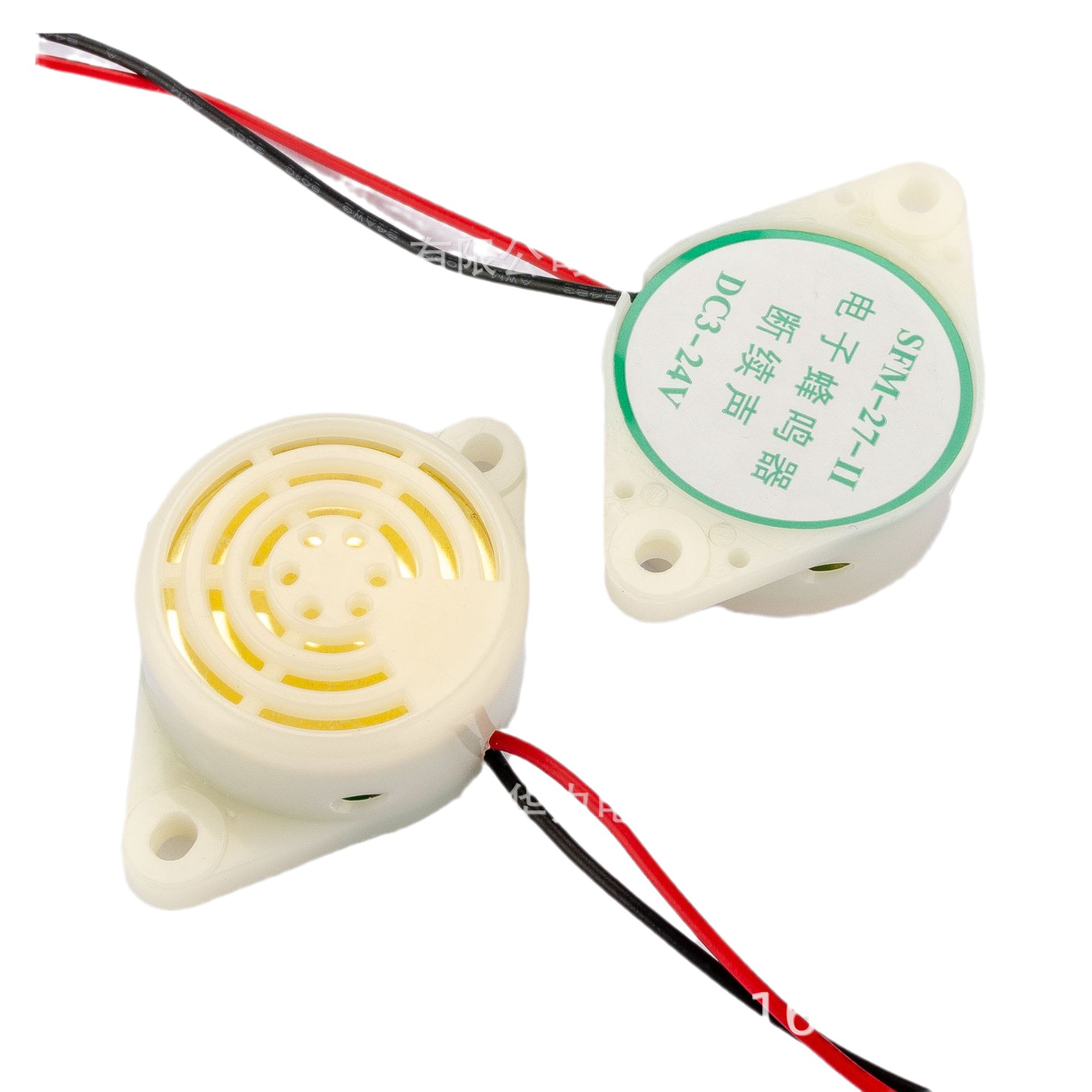 压电式有源蜂鸣器 3V-24v通用 电子蜂鸣器 断续声间断声 SFM-27型