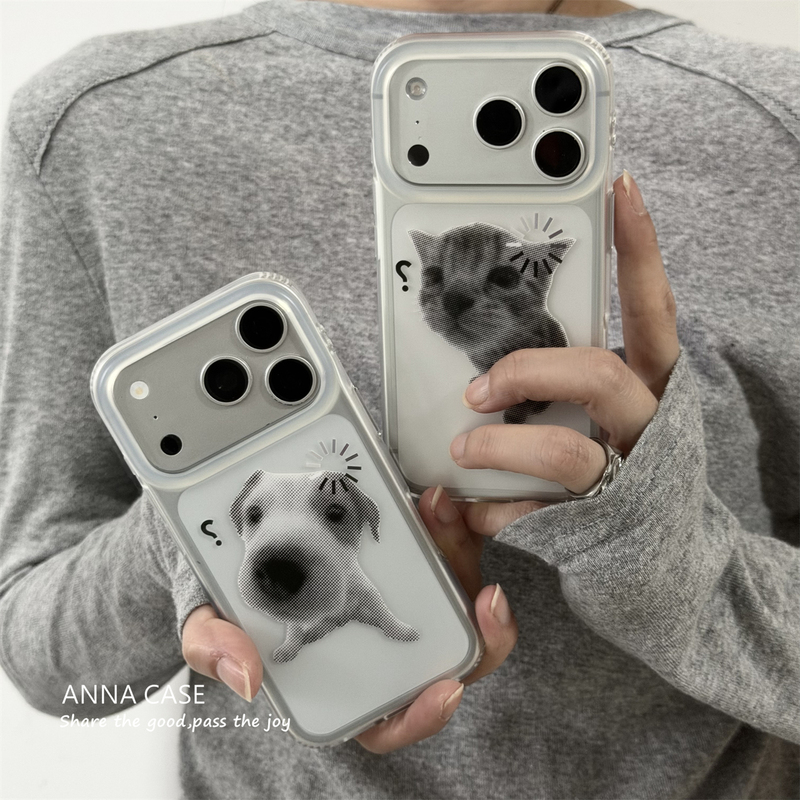 ANNACASEins niche pixel funny and quirky cat and dog case suitable for Apple 17 Pro Max phone case iph ANNACASEins niche pixel funny and quirky cat and dog case suitable for Apple 17 Pro Max phone case iph