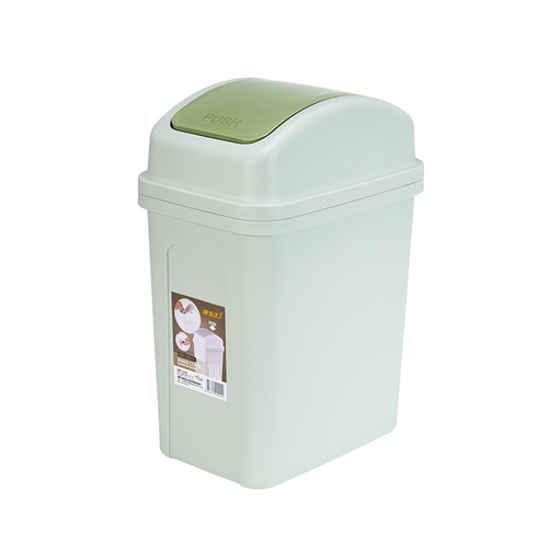 Creative Shaking Lid Trash Can Household Kitchen Large Capacity Garbage Bin Living Room Paper Basket Thick Plastic Trash Can