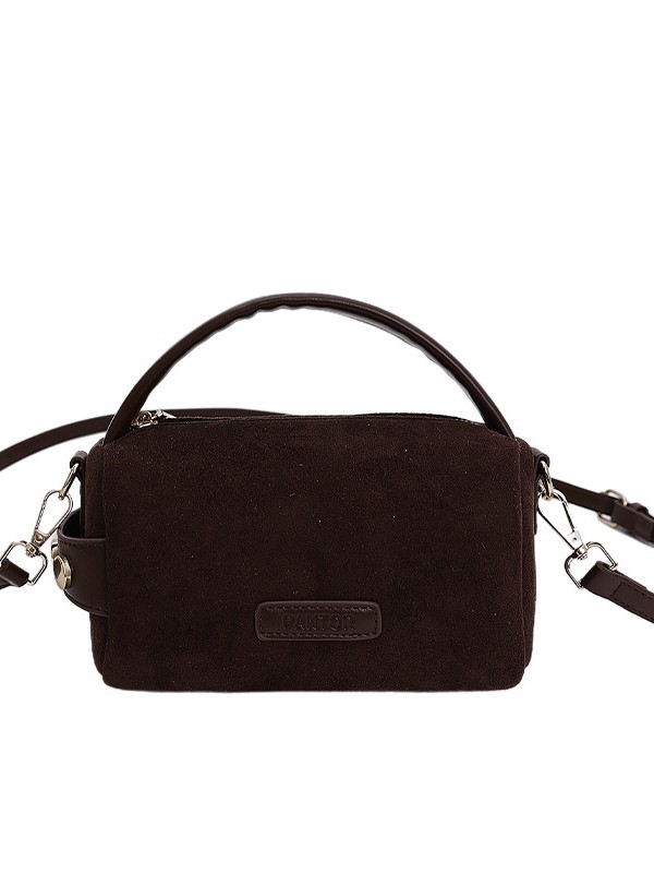 Transfronterizo de alto nivel nicho de diseño bolso de almohada portátil para mujeres 2025 nuevo retro vello retro bolso de mochila retro