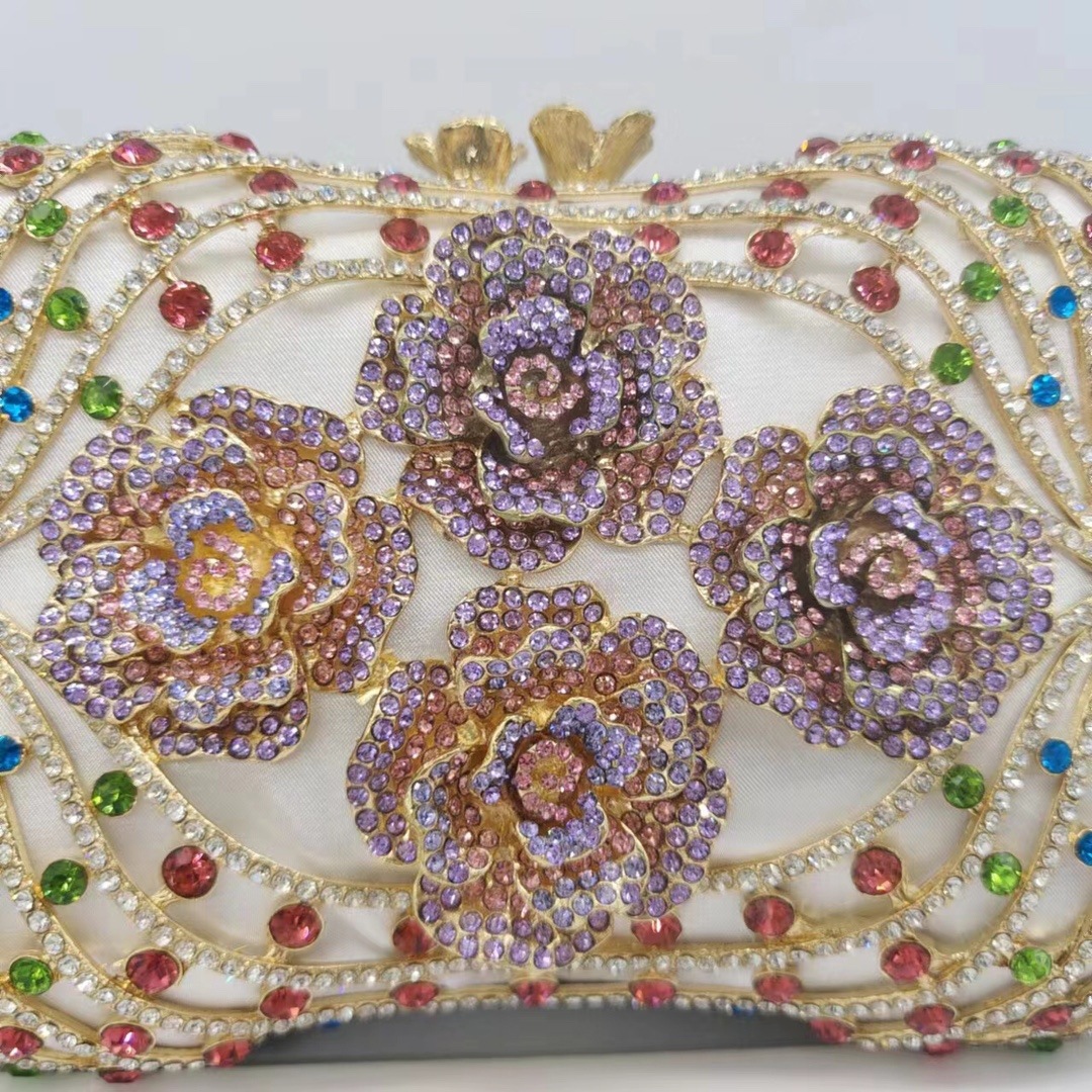 Nuevo paquete de cena con diamantes transfronterizos bolsas de diamantes bolsas de mujer bolsas de piedra de Rin