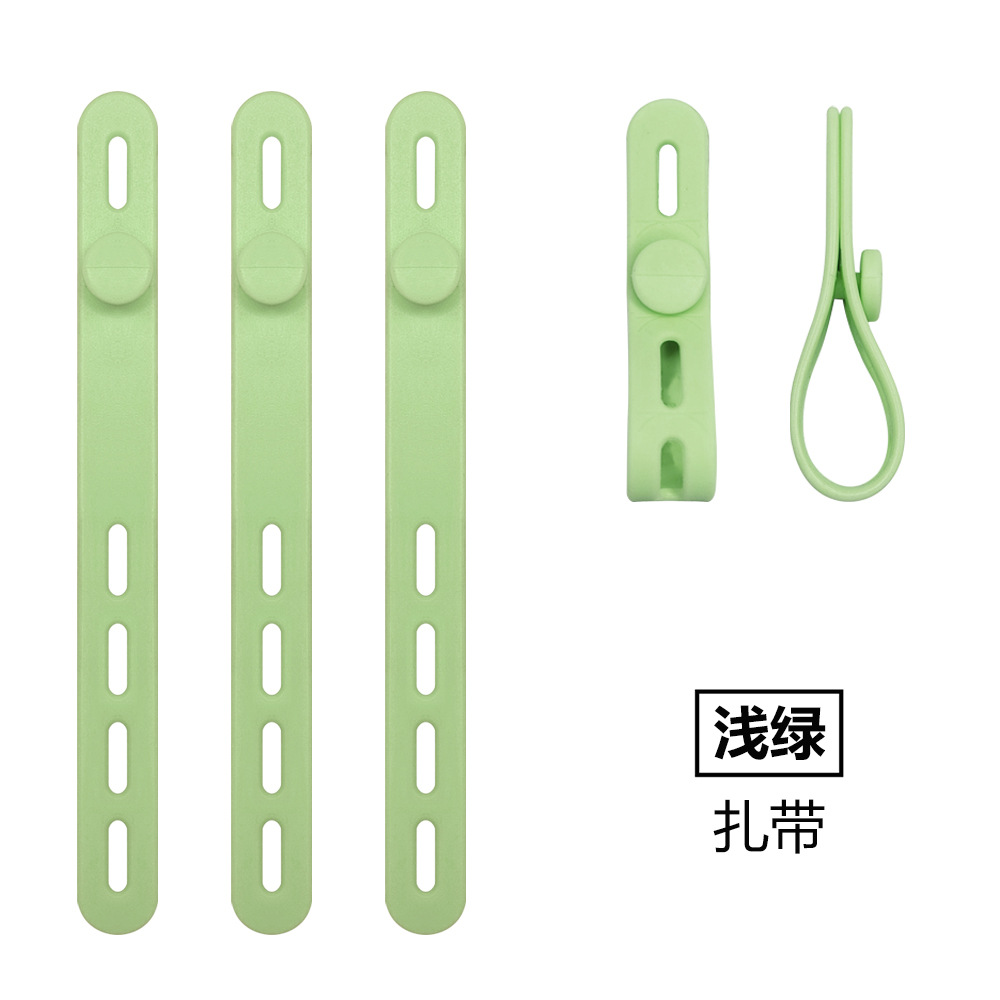 Organizador de cables de silicona ajustable, almacenamiento de cables de datos, brida, enrollador de cables para auriculares, fijador de cables, organizador de cables