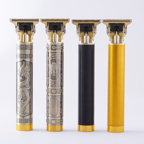 Cross-border oil head electric clipper household electric hair clipper men's hair clipper dragon and phoenix Buddha head retro electric clipper