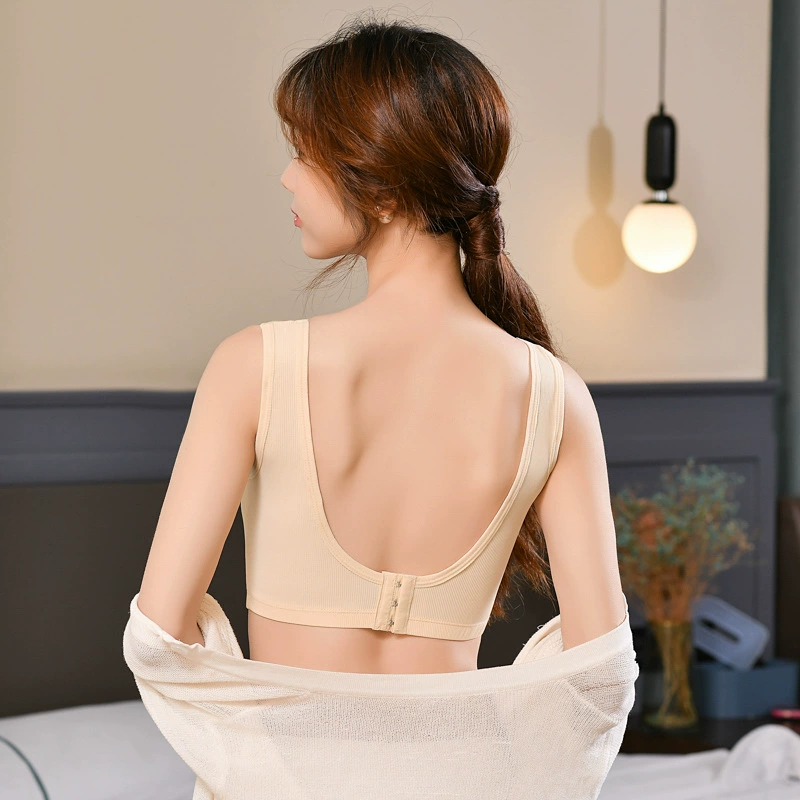Latex silk breathable bra, tank top, sports top with cups, protective underware, beautiful back
