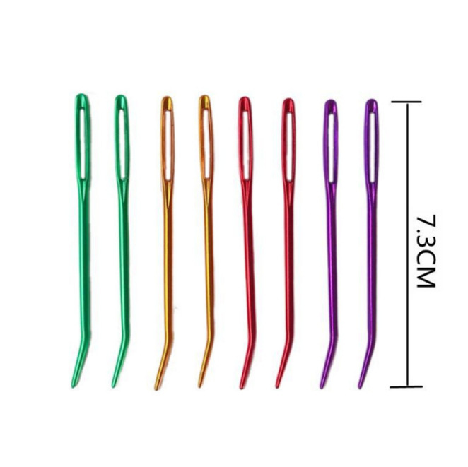 SKC suéter de aguja curva de ojo grande aguja de costura aguja de costura hilo de lana herramienta de tejido