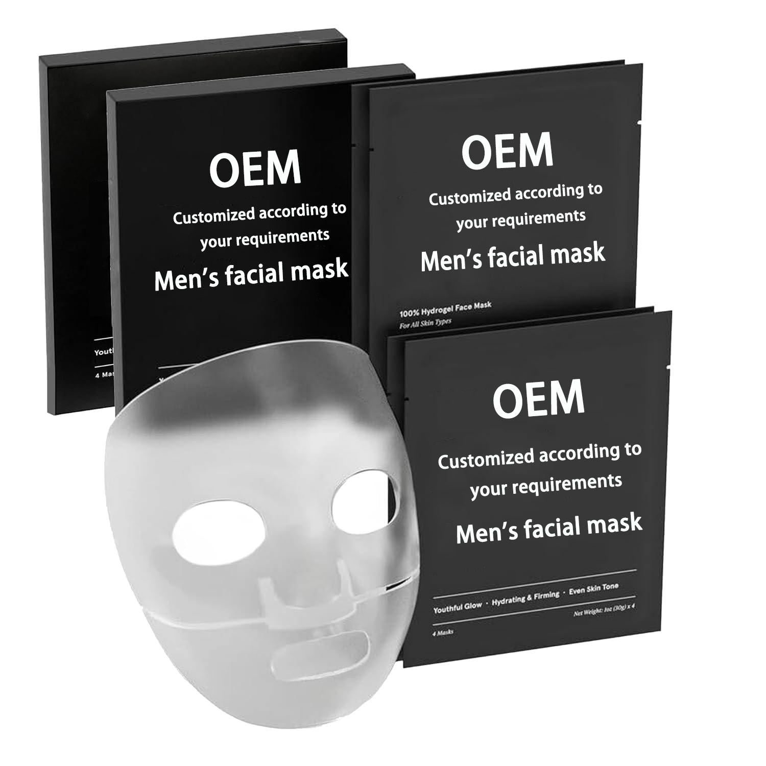 Cross-Border Men's Facial Mask Processing Oem Hydrating and Moisturizing Seaweed Collagen Firming Anti-Wrinkle Patch Mask Customization