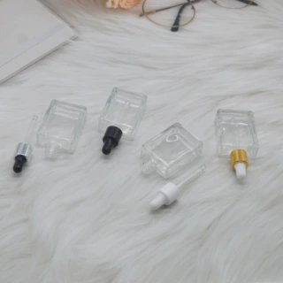 15ML方玻璃滴管分装瓶小样精华液瓶化妆品分装空瓶精油瓶旅行便携