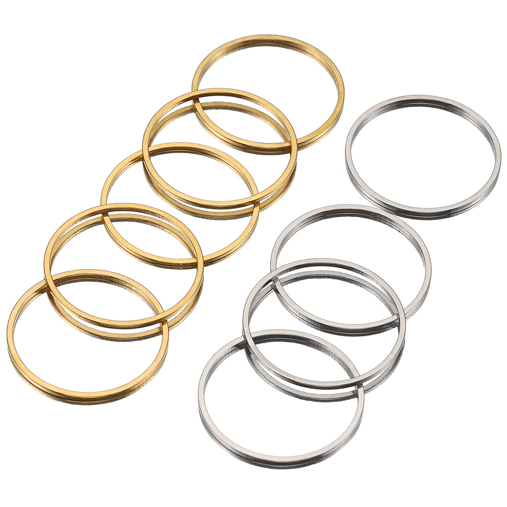Plating Design 20 PCS/Package 304 Stainless Steel Solid Color Jewelry Buckle