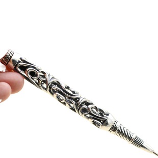 Fashion s925 Sterling Silver Signature Pen decorations hollow carved signature pen full silver ballpoint pen business gift gift