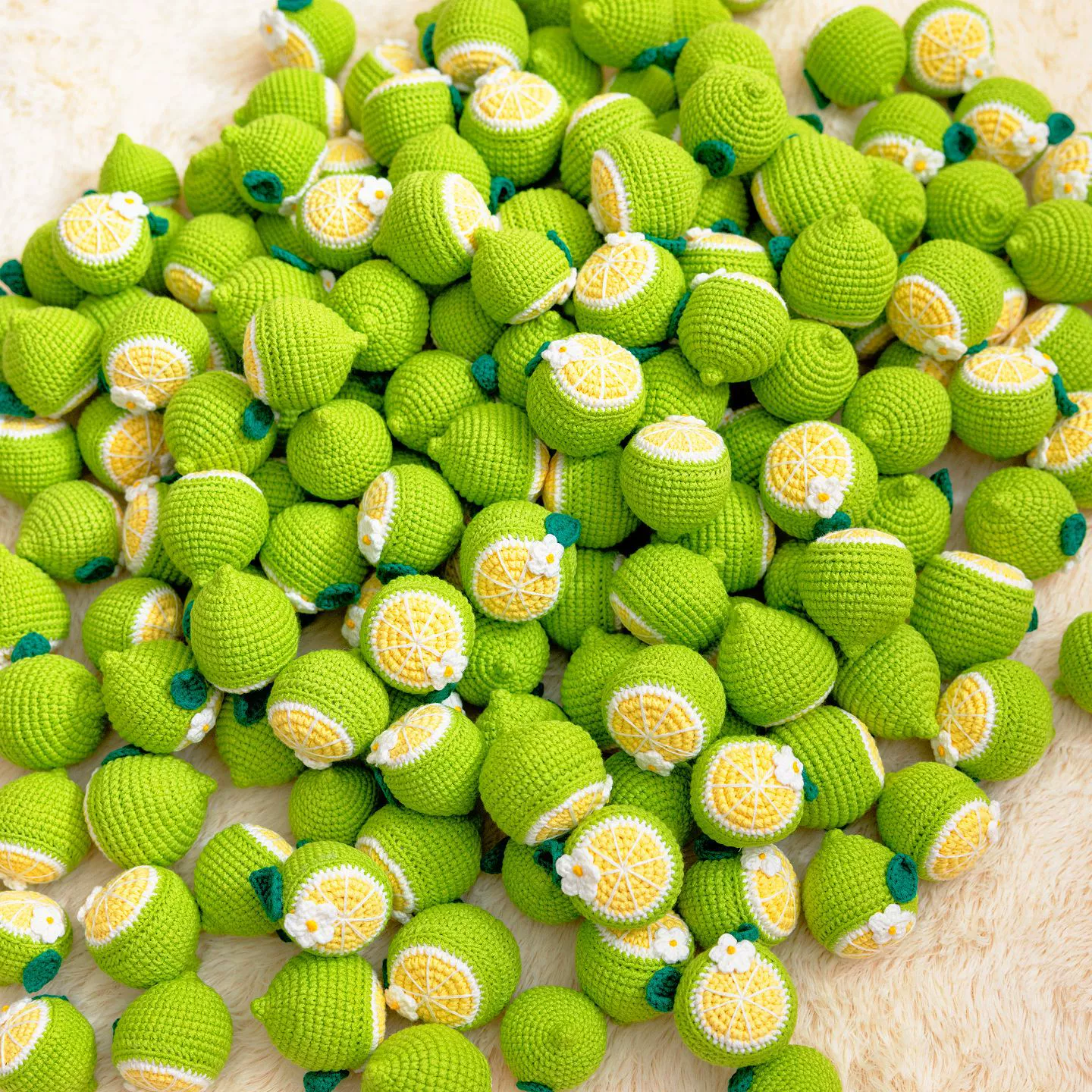 Мечта сбывается лимонный рождественский яблочный брелок подвеска шерстяной вязаный крючком ручной вязание