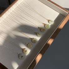 玉海珠宝实拍和田玉平安扣合集小众高级百搭吊坠天然玉石有鉴定书