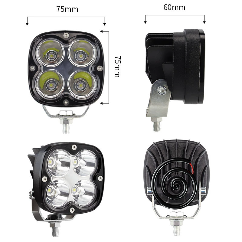 LED-рабочие внедорожные модифицированные огни, 80В, высокая мощность, 40Вт