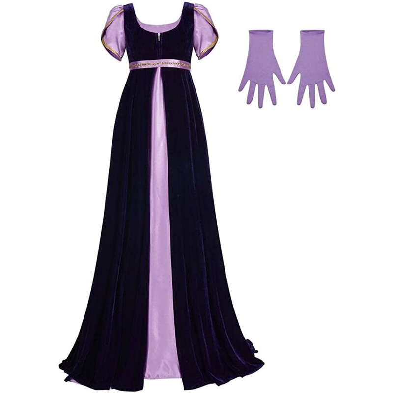 Cross-Border Two-Piece Set with Glove Decoration, Retro Performance Outfit, Summer Puff Sleeve Dress, Short-Sleeved Dress for Women Cross-Border Two-Piece Set with Glove Decoration, Retro Performance Outfit, Summer Puff Sleeve Dress, Short-Sleeved Dress for Women