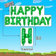 跨境爆款16寸英文生日快乐气球HAPPYBIRTHDAY蜘蛛纹生日字母 套装