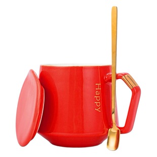 Tie Ear Coffee Cup Gold Edge Mug Ceramic Breakfast Cup Creative Water Cup Real Gold Flower Paper Cup