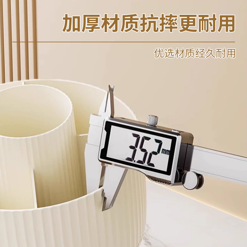 多機能回転ペンホルダー化粧品収納ボックスライト高級ラウンド化粧ブラシ大容量デスクトップ収納ボックス卸売|undefined