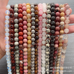 Jingde ジュエリーイエロータイガーアイ火山石天然ピンククリスタルブレスレット DIY ルースビーズジュエリービーズアクセサリー